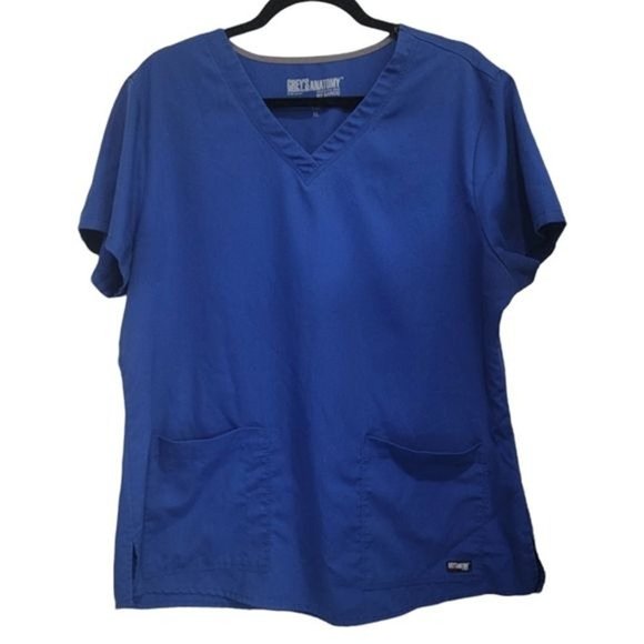 Grey's Anatomy Other - Grey's Anatomy by Barco Royal Blue Two Pocket V-Neck Scrub Top XL